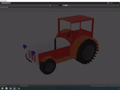 Traktor tractor Low-poly 3D model