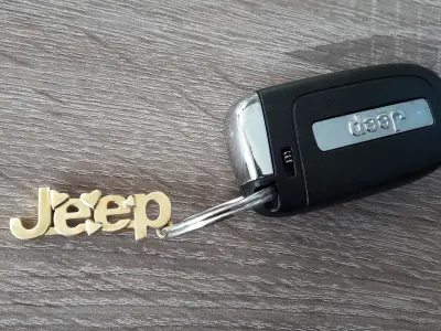 Jeep hearts keychain 3D print model