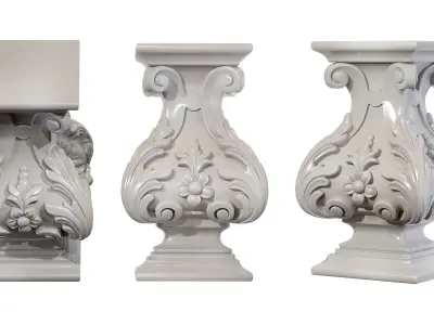 Classic capital 08 3D model