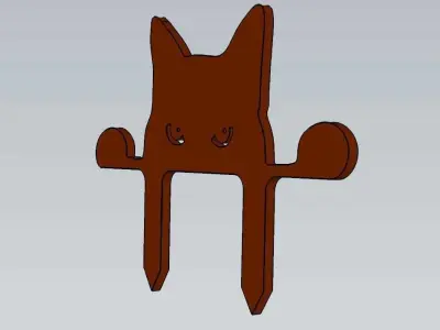 Wonderful Artificial Cat Home and Garden Outdoor Lawn Decor 3D model