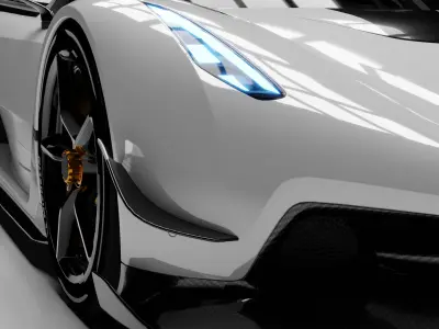 Koenigsegg Jesko and Scenario 3D model