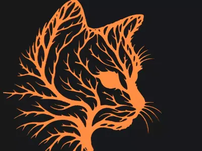 Stylized Tree Branch Wall Art Decor 3D print model