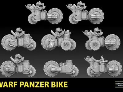 Panzer Bike Dwarf Version 3D print model