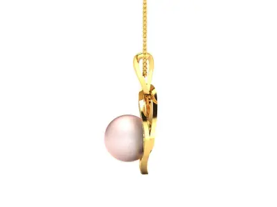 Solitaire Women Pendant 3DM STL OBJ FBX Render Details 3D print model 8