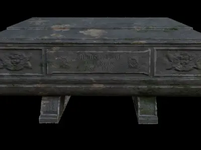 Sarcophagus Low-poly 3D model