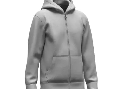 Hoodie mens sweatshirt Clo3d Marvelous Designer 3D model
