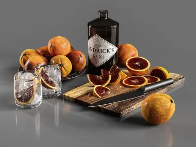 Blood oranges 3D model