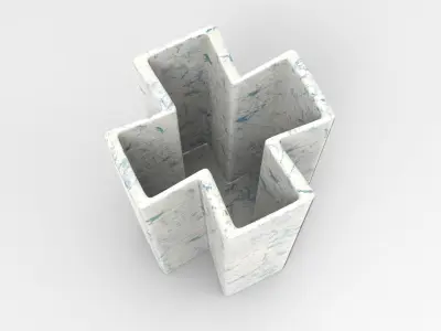 Plus Vase Low-poly 3D model