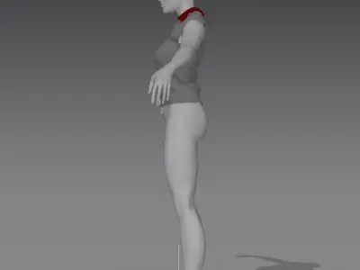 Clothes for Marvelous Designer Muscle Shirt Sport Woman 3D model