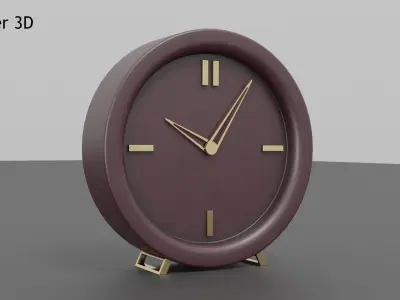 Classy Clock Low-poly 3D model