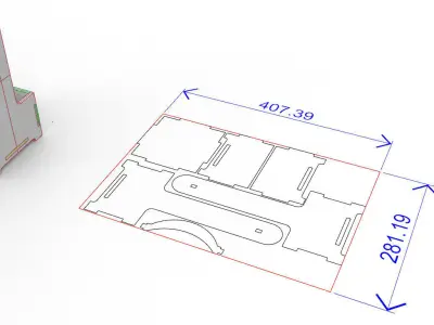 Flower Box For Laser Cut  3D print model purchase