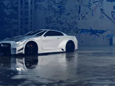 nissan r35 gtr liberty walk 3D model