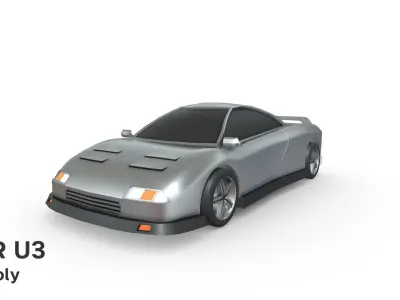 Car U3 Lowpoly Low-poly 3D model