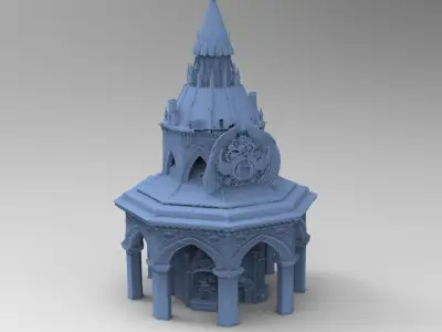 STEAMPUNK Tower Medieval 1  3D model