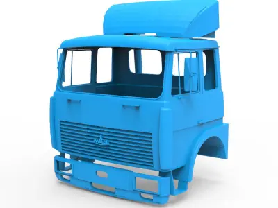 MAZ 5516 Cabin 3D print model
