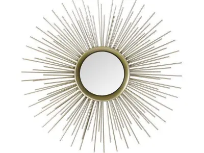 Sunburst Metal Wall Mirror 3D model