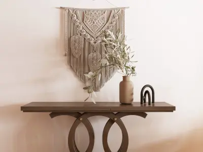 360 Panorama Boho Interior Scene  Photoreal Styling 3D model