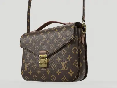Louis Vuitton Pochette Metis Bag Monogram Brown Low-poly 3D model