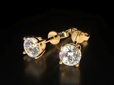 Tennis Earrings 5 Sizes 3D print model