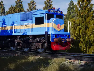 Bangladesh train locomotive 3D model