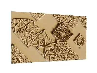 mural decor set wall panel 19  3D model