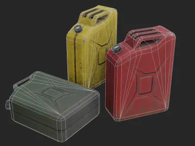 Jerrycan gas can Low-poly 3D model