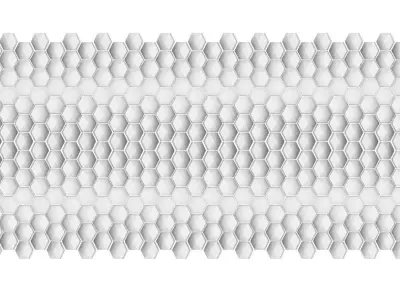 STM-D hexagon wall parametric model 250 Low-poly 3D model