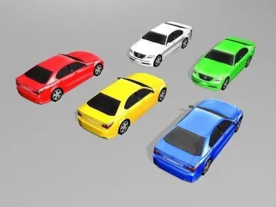 Lexus LS460 Low-poly 3D model