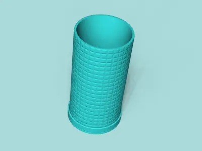 Vase 18 with Plate - Simple Plant Pot - Home Decor 3D print model