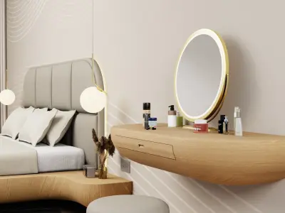 Luxury Seaside Bedroom  3D model