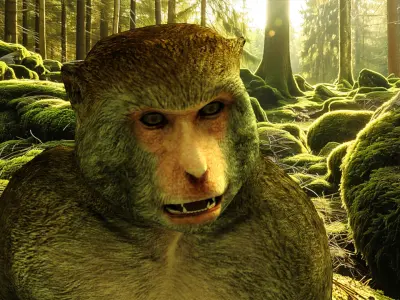 Monkey Low-poly 3D model