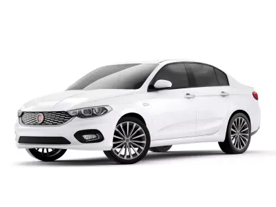Fiat Tipo 2016 Low-poly 3D model