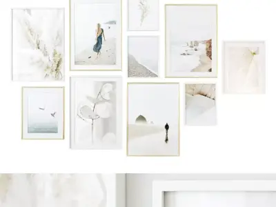 Light tones gallery wall 3D model