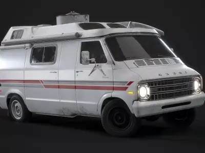 1967 Dodge Tradesman B100 Games Model Low-poly 3D model