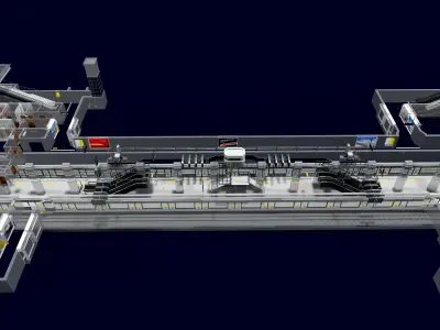 Subway Station Low-poly 3D model