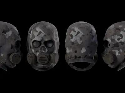 skull gasmask for Dayz arma engine Low-poly 3D model