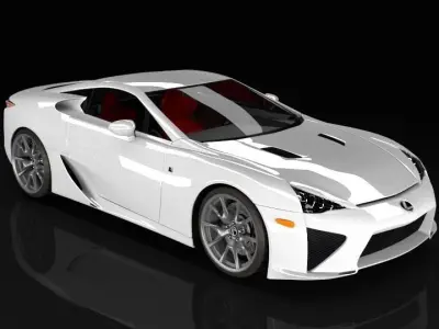 Lexus LFA   Low-poly 3D model