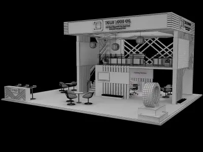  Booth Exhibition Stand a601 3D model
