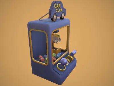 Car Claw Cartoon Stylized Low Poly Handpainted Low-poly 3D model