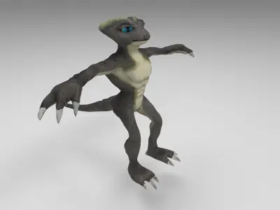 Half Haman and Reptile 3D model