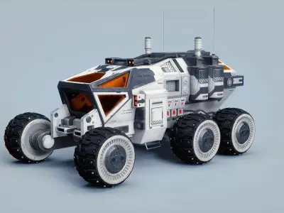 Vehicle Mars Rover Space Low-poly 3D model