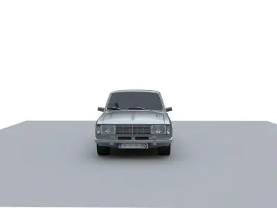 Classical iranian car Low-poly 3D model