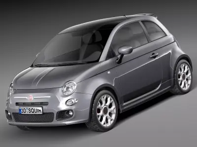 Fiat 500S 2014 3D model