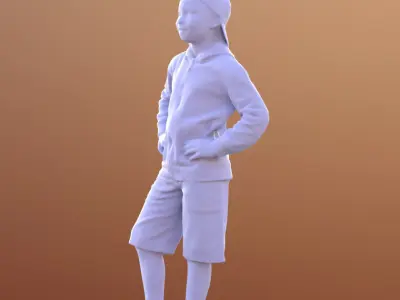 Zachary 10046 - Standing Child Low-poly 3D model