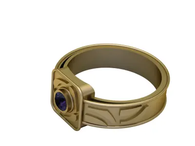 ANTIQUE LUXURY DIAMOND RING 3D PRINTABLE MODEL  3D print model