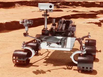 Mars Rover 3D model PBR materials Low-poly 3D model