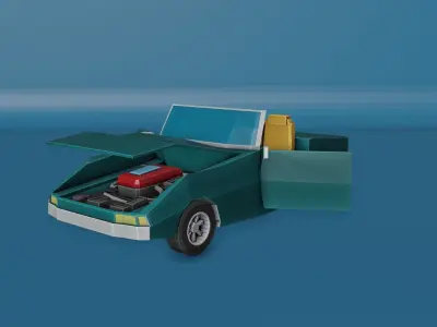 Low poly car  Low-poly 3D model purchase