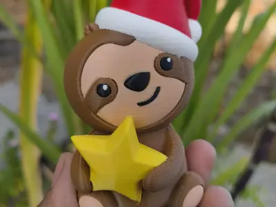 Christmas Special - Cute little Sloth 3D print model