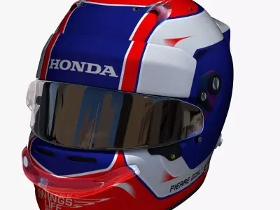 Gasly helmet 2018 Low-poly 3D model