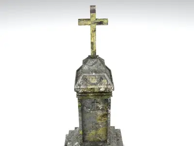 Cemetery 3d model Low-poly 3D model
